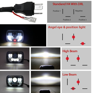 Đèn Pha <span class=keywords><strong>Led</strong></span> 7 <span class=keywords><strong>Inch</strong></span> 90W 120W Đèn Pha Địa Hình Vuông 7X6 5X7 Cho Xe Jeep - Product Image 4