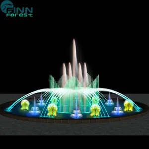 Заводской большой садовый фонтан, проектный музыкальный фонтан со светодиодом
