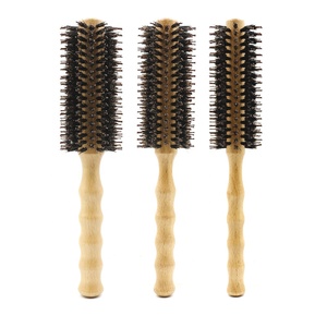 Di alta Qualità Antistatico Ricci Cura Dei Capelli Pettine Setole di Cinghiale Salon Casa Rullo della Spazzola di Legno Rotondo Zucca Manico Spazzola Per Capelli - Product Image 2