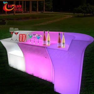 Mostrador de barra modular LED RGB Cambio de color Recubrimiento anticorrosión Recepción Bartop con <span class=keywords><strong>control</strong></span> remoto para club nocturno Hotel - Product Image 3