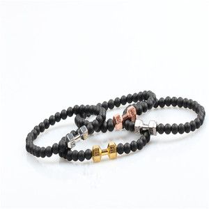 2017 Personnalisé de haute qualité haltère bracelet agate bracelet en pierre hommes - Product Image 6