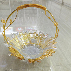 Haute qualité Fête Décoratif <span class=keywords><strong>Panier</strong></span> <span class=keywords><strong>Suspendu</strong></span> Verre Dessert Fruits <span class=keywords><strong>Panier</strong></span> De <span class=keywords><strong>Rangement</strong></span> - Product Image 3