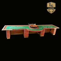 Grande table de roulette américaine de luxe en bois véritable