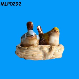 Articoli da cucina su misura In ceramica Due uccelli Carino In nido di Amore Uccello Salt & Pepper Shakers - Product Image 2
