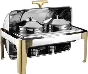 Precio barato de acero inoxidable rodillo superior seving plato indio rozaduras plato - Product Image 4