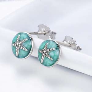 Nuovi <span class=keywords><strong>orecchini</strong></span> da donna con stelle marine fantasia in <span class=keywords><strong>argento</strong></span> Sterling S925 <span class=keywords><strong>orecchini</strong></span> in <span class=keywords><strong>argento</strong></span> di personalità carina SCE205 - Product Image 3