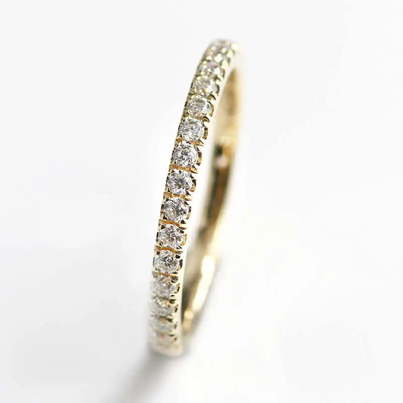 hot sale Wholesale 14k Yellow Gold Moissanite Engagement Diamond Ring Women