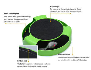 Interactive Plastic Cat Toys Running <strong>Mice</strong> and Scratching Pad <strong>Catnip</strong> Toy with Durable Material - Product Image 2