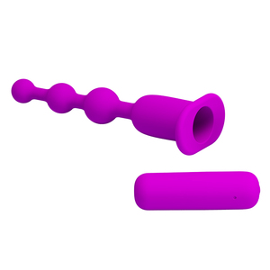 Mainan Seks Dewasa <span class=keywords><strong>Vibrator</strong></span> Anal Silikon Vagina Butt Plug Manik-Manik Anal Mainan Seks <span class=keywords><strong>Vibrator</strong></span> Peluru untuk Wanita Ungu - Product Image 4