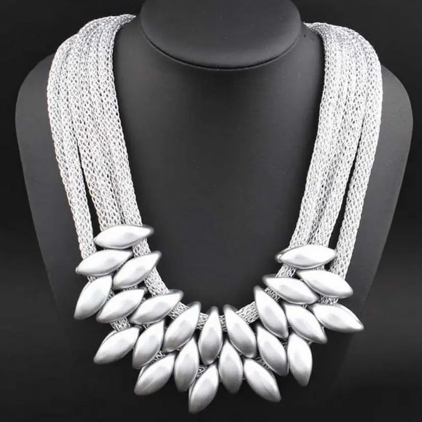 Fashion statement ketting multilayer weave ketting voor vrouwen
