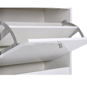 Moderno 3-nivel blanco estante del zapato del armario del cajón del Gabinete de diseño de entrada de madera organizador de zapatos <span class=keywords><strong>1008</strong></span> - Product Image 4