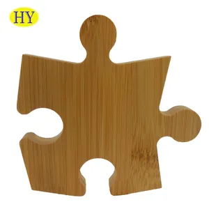 Günstige Großhandel Custom ized Handmade Puzzle Holz Holz matte Custom Coaster