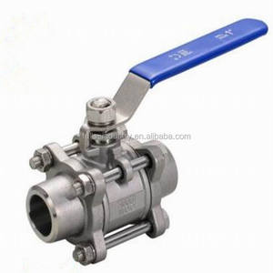 3-PC Acero inoxidable CF8 soldadura <span class=keywords><strong>a</strong></span> <span class=keywords><strong>tope</strong></span> la válvula de bola 1000WOG - Product Image 1