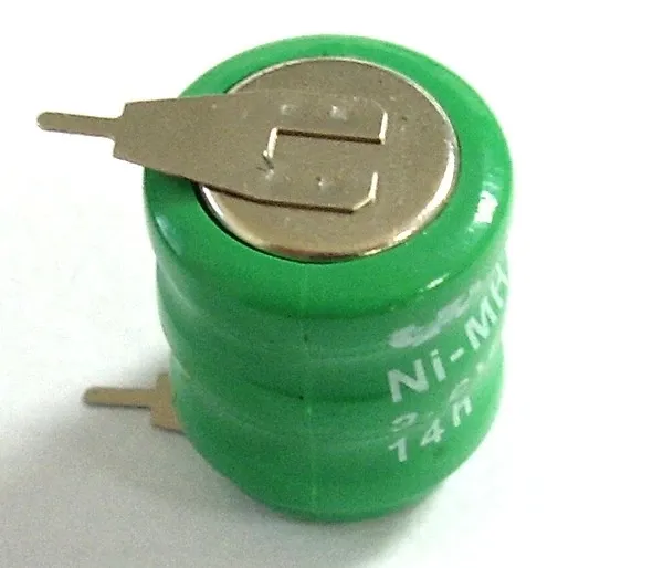 अनुकूलित नी, महाराष्ट्र 3.6 V 80 mAh सेल NiMH रिचार्जेबल बैटरी बटन पिन के साथ तारों