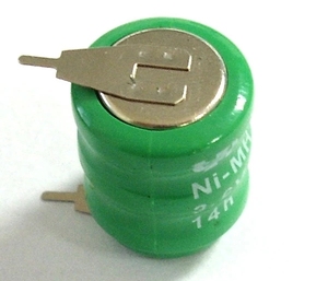 Tùy Chỉnh Ni-MH 3.6V 80MAh Cell NiMH Nút Sạc Pin Với Pins Dây - Product Image 1