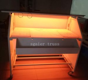 변색 LED 조명이 있는 휴대용 화이트 칵테일 바 - Product Image 2