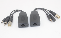 Transmetteur Balun 3-en-1 4K 8MP passif vidéo, alimentation et audio sur paire torsadée Cat5e/Cat6 pour caméras de vidéosurveillance HD