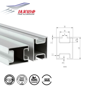 Bantalan panel surya profil rel aluminium waktu ekstrusi aluminium - Product Image 3