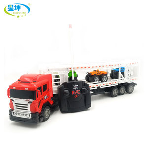 <span class=keywords><strong>Camion</strong></span> <span class=keywords><strong>Giocattolo</strong></span> Telecomandato a Due Piani, Veicolo di Trasporto in Plastica con 3 Scivoli, Piccola Auto con Luci, Scala 1:16, Batteria Alcalina AAA - Product Image 6