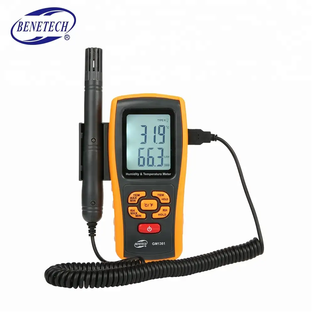 GM1361 المحمولة الرقمية درجة الحرارة مقياس الرطوبة