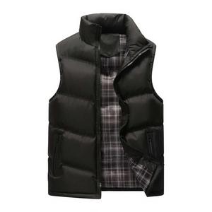 Bodywarmer avec fermeture éclair complète matelassé en duvet pour hommes <span class=keywords><strong>Gilet</strong></span> matelassé avec logo personnalisé pour l'hiver - Product Image 3