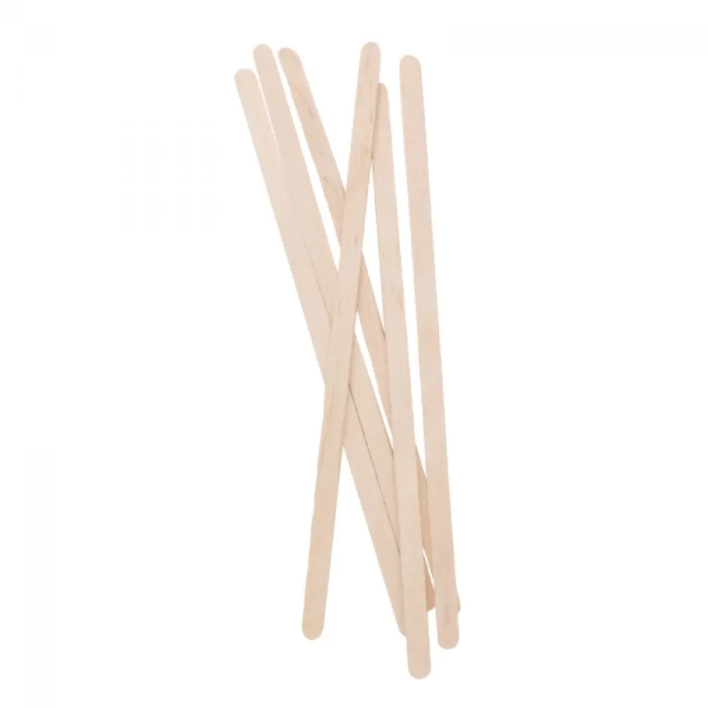 Eco-friendly Disposable Wooden Bamboo Coffee Cocktail Stirrers Dispenser 140MM For Restaurants Biodegradable