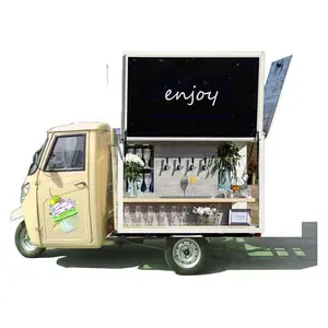 New Design Mobile Electric Tricycle Food Truck For Ice Cream Cart Sale