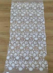 Shantou Da Sposa Da Sposa di <span class=keywords><strong>Tulle</strong></span> In Rilievo <span class=keywords><strong>Oro</strong></span> Chimico Tessuto di Pizzo Voile Tessuto Del Ricamo Lucido Tessuto di Pizzo Partito Bianco Lavorato A Maglia T/T - Product Image 5