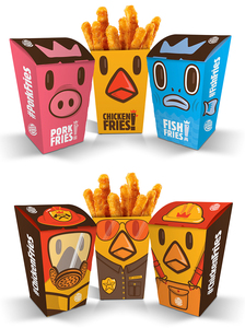 Caja de Papel para Papas <span class=keywords><strong>Fritas</strong></span> de Comida Rápida - Product Image 3