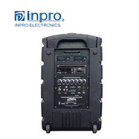 INPRO PL-312 Altavoz Portátil Pasivo UHF para Exteriores con Reproductor de CD/DVD, 200W, 10'', Sistema de 2 Vías, ABS, Potencia Máxima de 300W