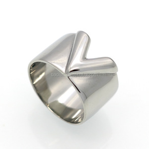 Bijoux de luxe de marque célèbre, bague pour homme/femme, or, double couleur, bague en V, acier titane, poli miroir, grandes bagues d'amour - Product Image 4