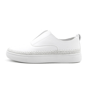 2019 Femminile di Marca Per Il Bianco Piatto Zeppe <span class=keywords><strong>Scarpe</strong></span> Magazzino <span class=keywords><strong>Prima</strong></span> Copia di Scuola Della Ragazza Delle Signore Casuale Pattino di Vestito di Cuoio Genuino Delle Donne - Product Image 5