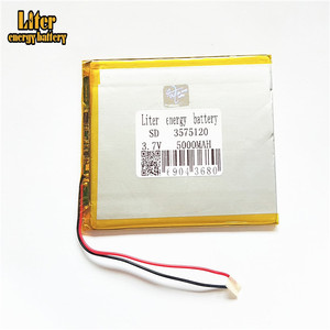 3575120 rechargeable 5000 mAh lithium polymer battery <strong>3</strong>,7 V Single Cell LiPo - Product Image 1