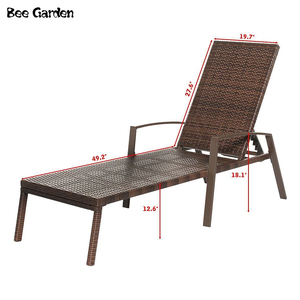 Nuevo Diseño PE <span class=keywords><strong>Rattan</strong></span> Furniture Hotel Pool <span class=keywords><strong>Tumbona</strong></span> Cama Sofá Al Aire Libre Sofá Cama - Product Image 4