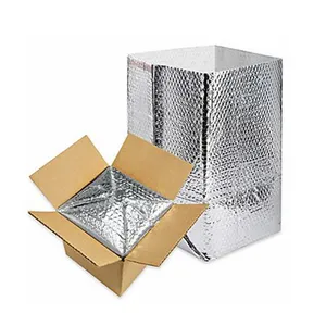 Aluminiumfolie bubble thermische geïsoleerde box liner thermische wegwerp geïsoleerde voedsel zakken voor voedsel levering