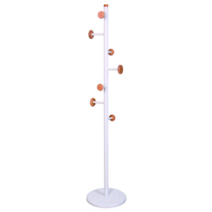 שינה עץ עניבת קולב בגדי סטנד מעיל מתלה - Product Image 6