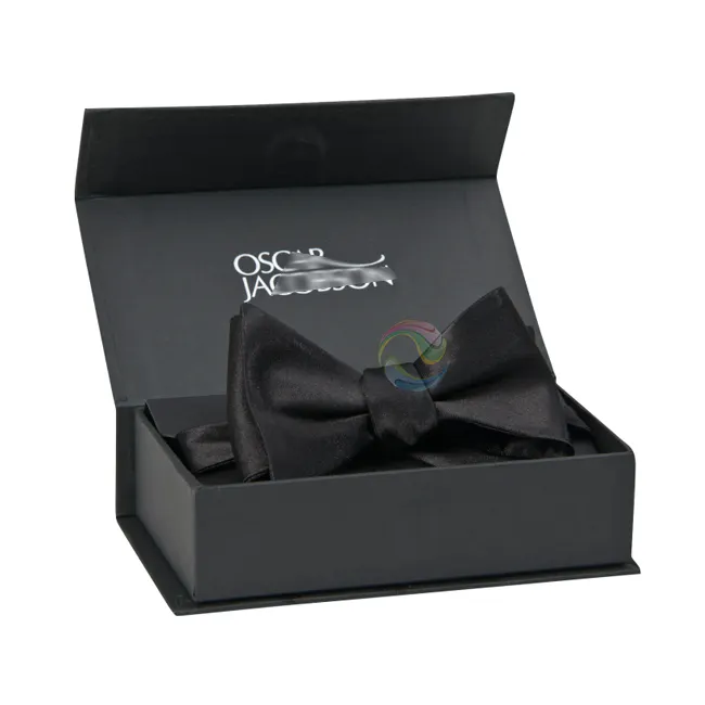 Luxury ขนาดเล็กที่กำหนดเองโลโก้กระดาษกระดาษแข็งของขวัญ Bow Tie กล่องบรรจุภัณฑ์