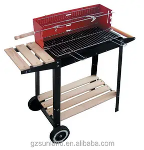 Vỉ Nướng Than Nướng Bbq Hình Chữ Nhật Kinh Tế Dùng Cho Gia Đình Có Xe Đẩy