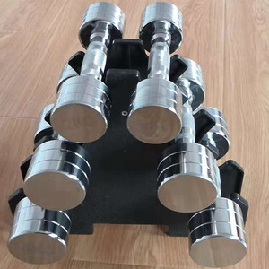 1kg 2kg 3kg <strong>4kg</strong> 5kg 6kg 7kg 8kg 9kg 10kg Cast Iron Fixed Chromed <strong>Dumbbell</strong> - Product Image 5