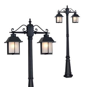 Lampade da parete impermeabili da strada moderne lampade da giardino in vetro di alluminio 220V <span class=keywords><strong>lampadine</strong></span> a incandescenza illuminazione esterna giardino sabbia nera - Product Image 3