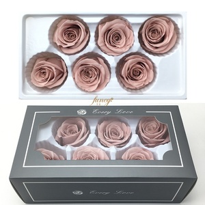 Grade Real Natural 5-6 cm Préservé Rose Tête Usine En Gros 6 Roses/Boîte Frais Éternel Pour Toujours Immortel Saint Valentin - Product Image 3