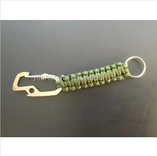 Paracord chaveiro de ferramenta multi, sobrevivência, acampamento, caminhadas