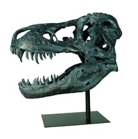 Tête d'animal en résine sculptée en 3D tête de tyrannosaure T Rex tête de dinosaure pour la décoration intérieure