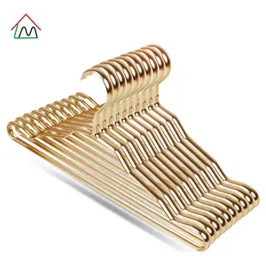 LM1818 Hot Sale New Style Aluminium Rose Gold Wire clothes Hanger hangers for cloths