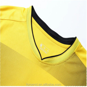New design your own soccer jersey football kit full set 2018 yellow soccer jersey OEM - Product Image 4