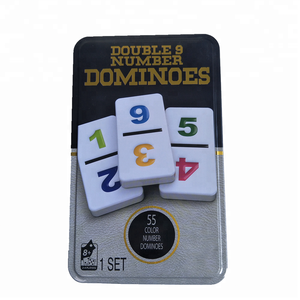 Dominos en mélamine de taille jumbo à double numéro neuf avec pièces à pois de couleur ivoire pour <span class=keywords><strong>jeux</strong></span> et ensembles à grande échelle (écologique) - Product Image 1