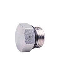 Acero al Carbono SAE de Fabricación Zhejiang #   Conector de Manguera Hidráulica 090109A, Zincado, Rosca UNF ORB, Accesorios de Tubería Hexagonales Huecos