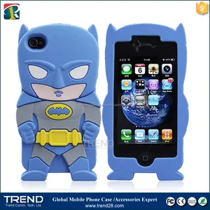 Azul batman silicon case para iphone 4 4S