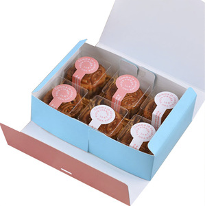 SENCAI Custom Printing Pink Pastry Cupcake Bouquet Gift Packaging Paper Box Art Paper with Ribbon Closure Wholesale 2019052817