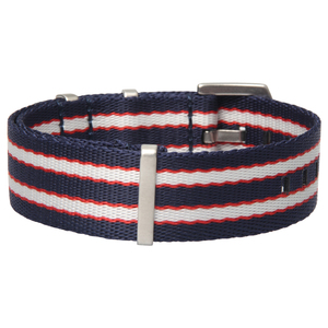 CONKLY <span class=keywords><strong>Bracelet</strong></span> de <span class=keywords><strong>montre</strong></span> en nylon lisse de qualité supérieure avec 3 anneaux 18/<span class=keywords><strong>20</strong></span>/22/24mm Ceinture de sécurité en <span class=keywords><strong>tissu</strong></span> à rayures avec boucle - Product Image 2